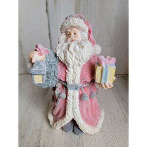 Felt Santa claus lantern velvet gift box xmas figure decor vintage